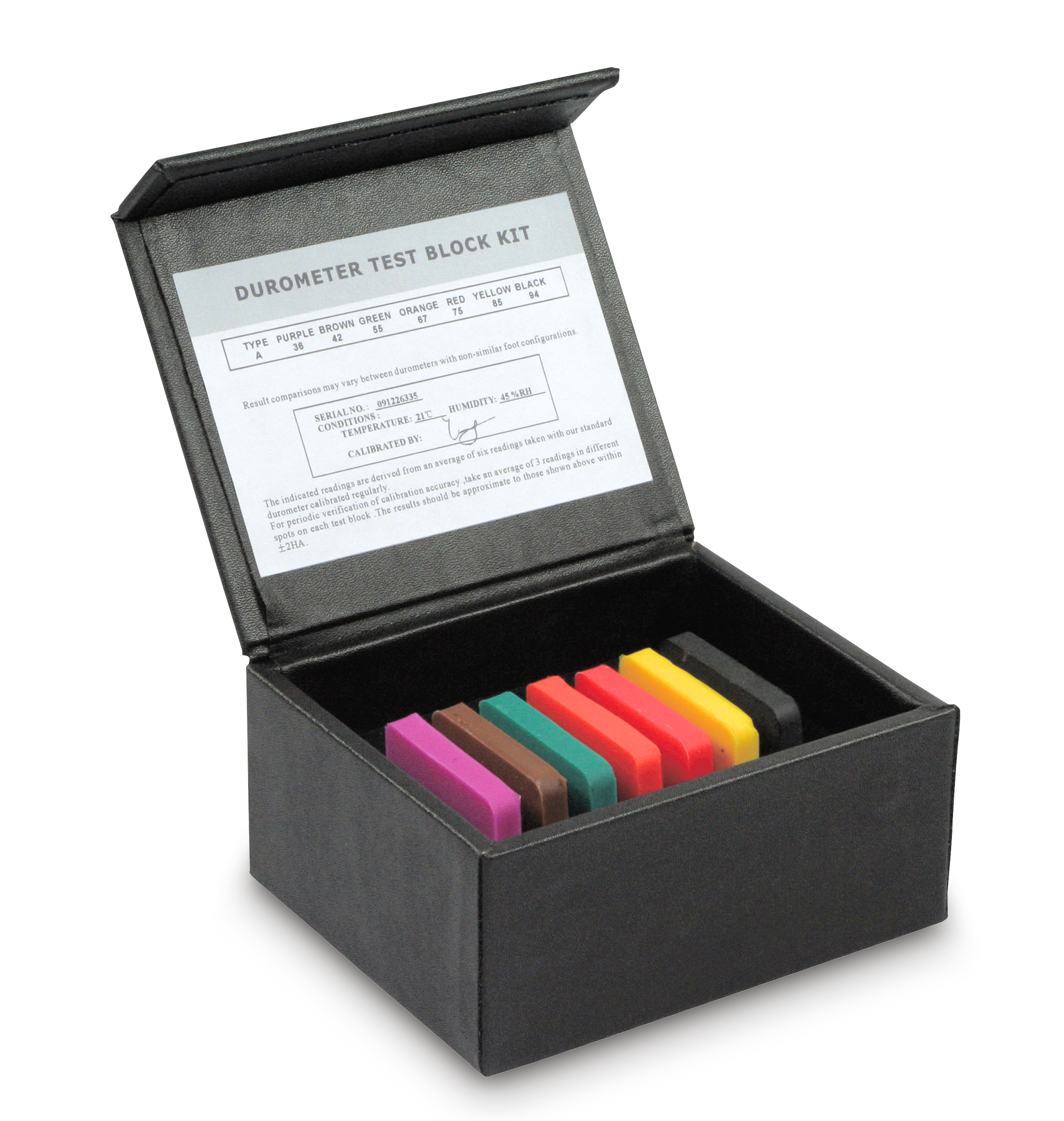 Werkskalibrierung Shore Härtevergleichsplatten